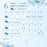 6月のスケジュール